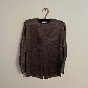 Vintage silk paisley blouse